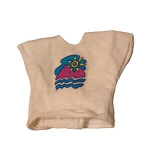 Camp Barbie White TShirt Mattel Beach Ocean Sun Graphic Doll Clothes